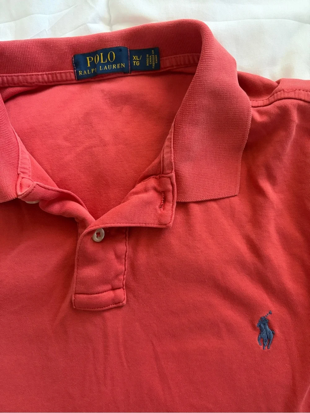 Polo by Ralph Lauren Men’s Red Polo with Navy Logo